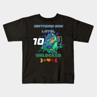 Birthday Boy Level 10 Unlocked Kids T-Shirt